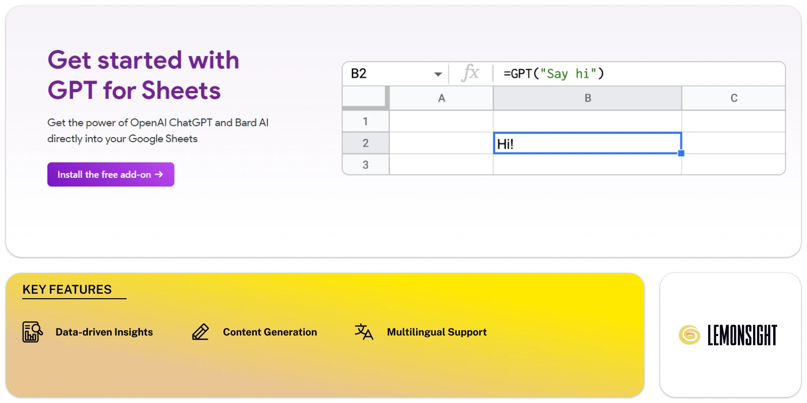 GPT for Sheets Feature Image Compressify.io